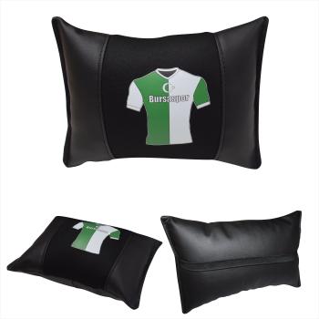 Auto Nackenkissen Nackenpolster Leder und gesticktes Polster Design Türkische Mannschaft Bursa Bursaspor Fussballtrikot